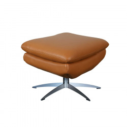 Sloane Leather Swivel Chair & Footstool